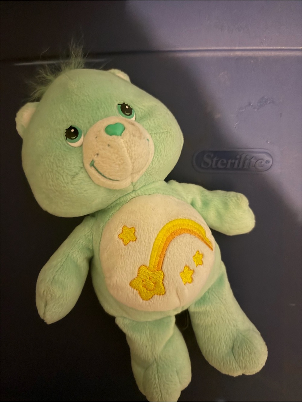 Care bears light teal Plush Green Bear with Rainbow & Stars - Kids Toy